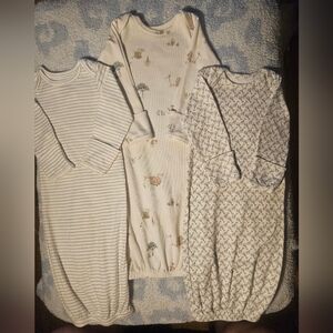 Set of Three Baby Sleep Gowns